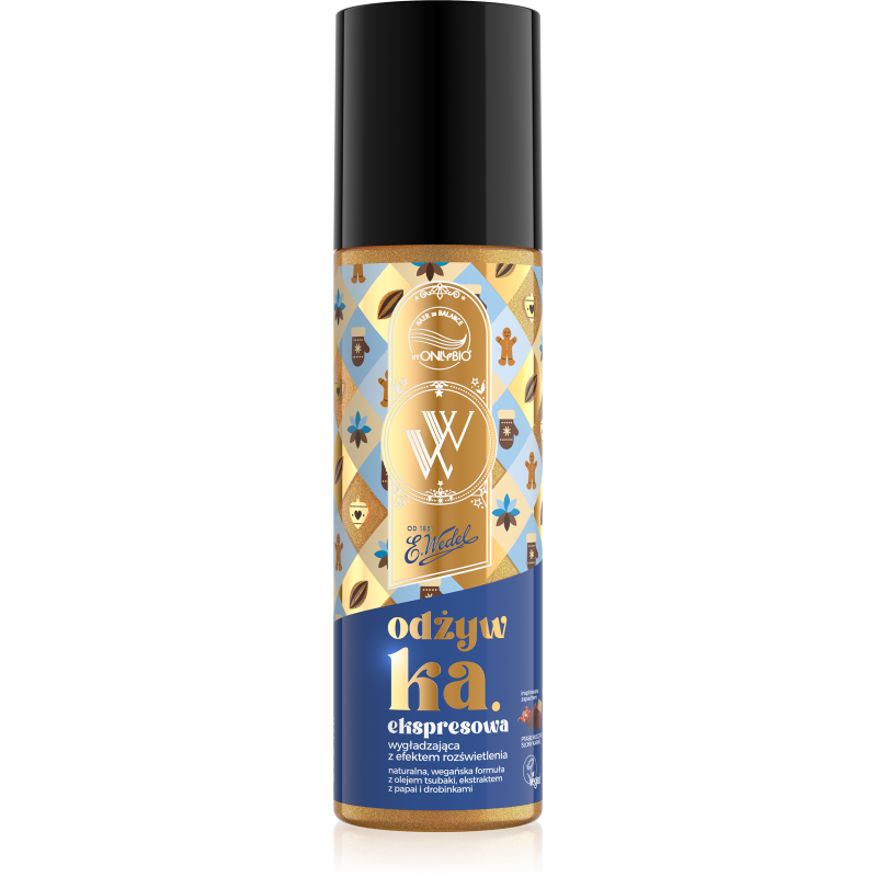 OnlyBio x Wedel Hair in Balance Odżywka ekspresowa z efektem rozświetlenia Ptasie Mleczko Słony Karmel 200 ml
