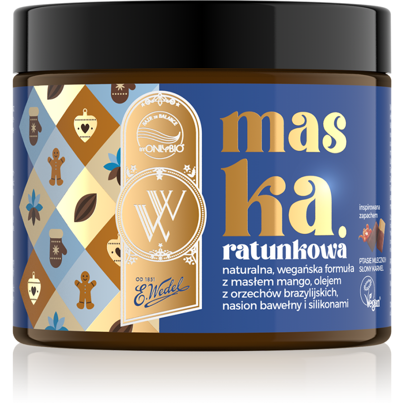 OnlyBio x Wedel Hair in Balance Maska ratunkowa S.O.S. Ptasie Mleczko Słony Karmel 200 ml
