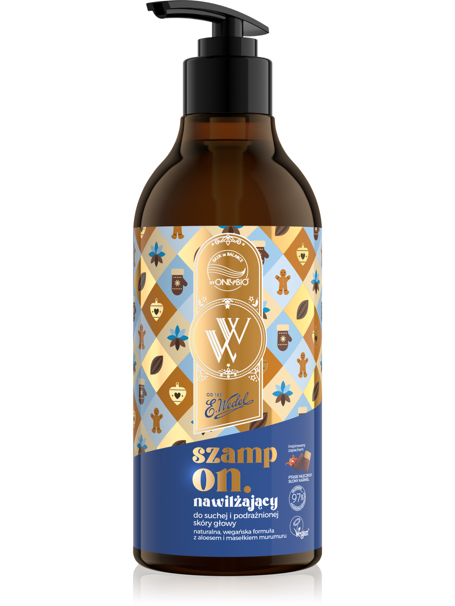 OnlyBio x Wedel Hair in Balance Szampon Nawilżający Ptasie Mleczko Słony Karmel 400 ml