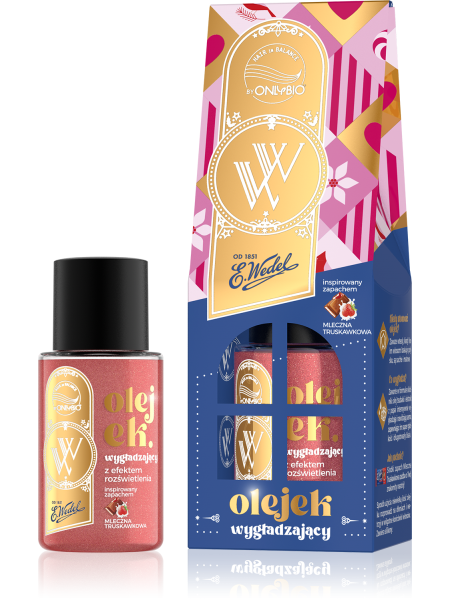 OnlyBio x Wedel Hair in Balance Olejek rozświetlający do włosów Czekolada Mleczna Truskawkowa 20 ml
