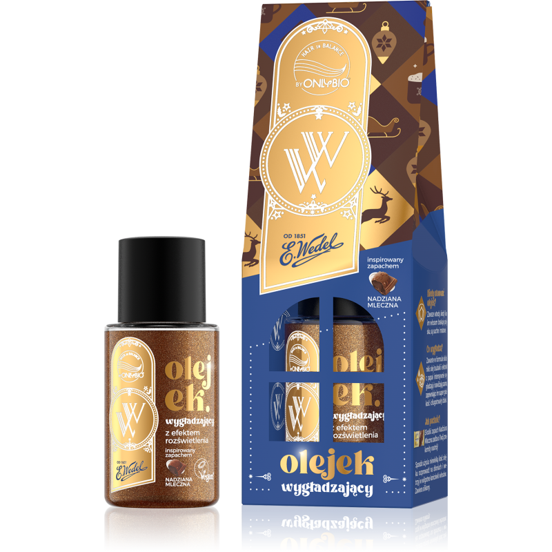 OnlyBio x Wedel Hair in Balance Olejek rozświetlający do włosów Czekolada Mleczna Nadziana 20 ml