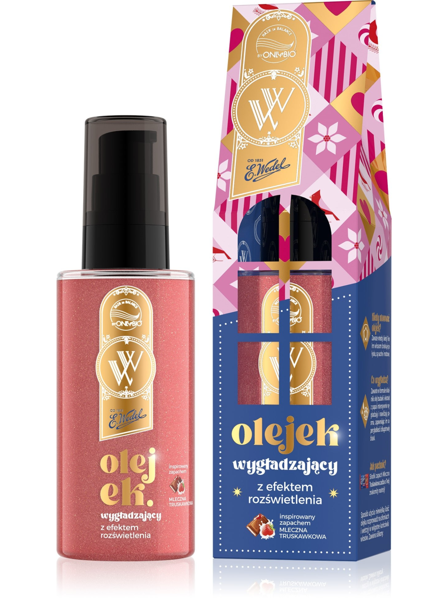 OnlyBio x Wedel Hair in Balance Olejek rozświetlający do włosów Czekolada Mleczna Truskawkowa 70 ml