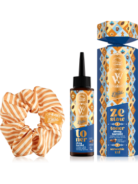 OnlyBio x Wedel Hair in Balance Zestaw świąteczny Toner + Scrunchie XXL Ptasie Mleczko Słony Karmel