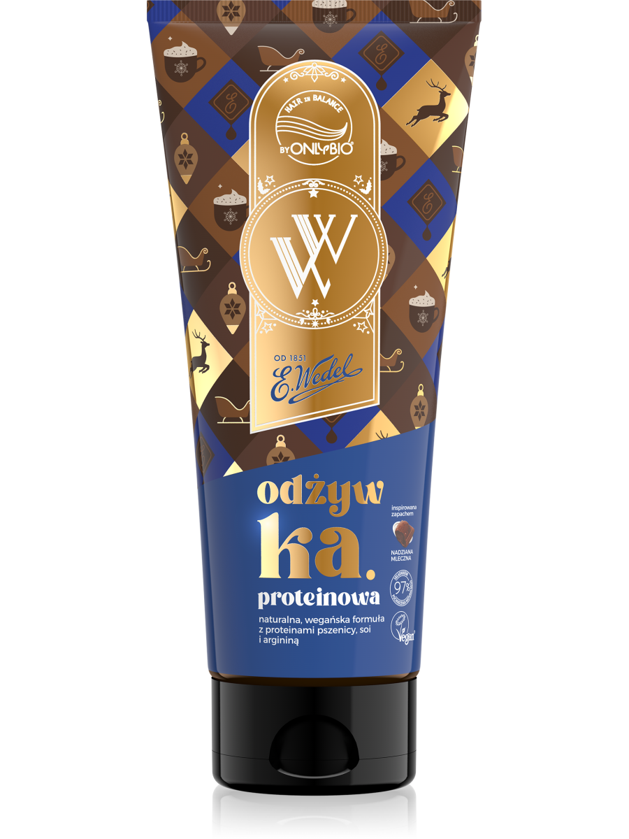 OnlyBio x Wedel Hair in Balance Odżywka proteinowa Czekolada Mleczna Nadziana 200 ml
