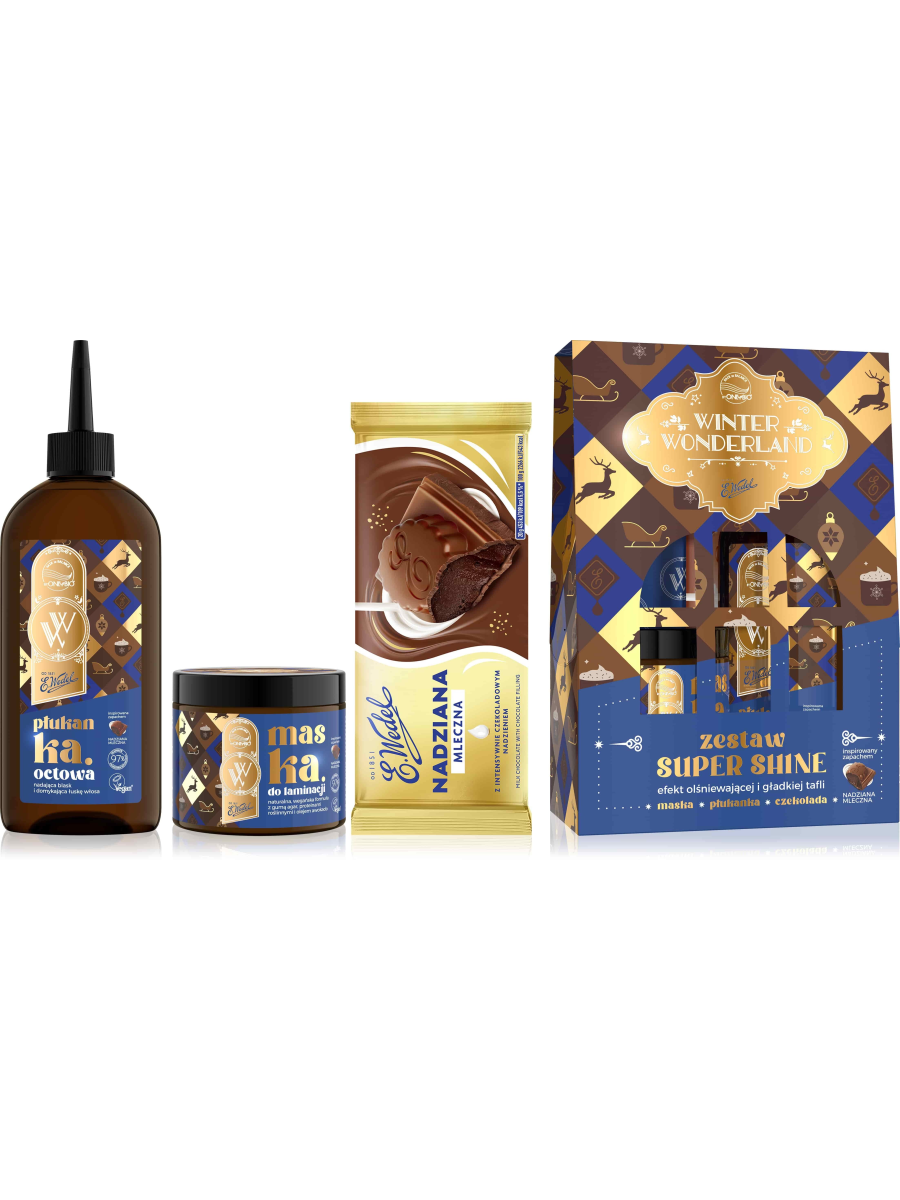 OnlyBio x Wedel Hair in Balance Zestaw Super Shine Czekolada Mleczna Nadziana