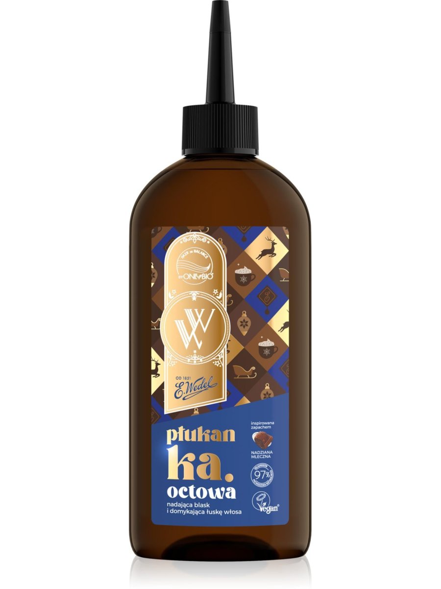 OnlyBio x Wedel Hair in Balance Płukanka octowa Czekolada Mleczna Nadziana 300 ml