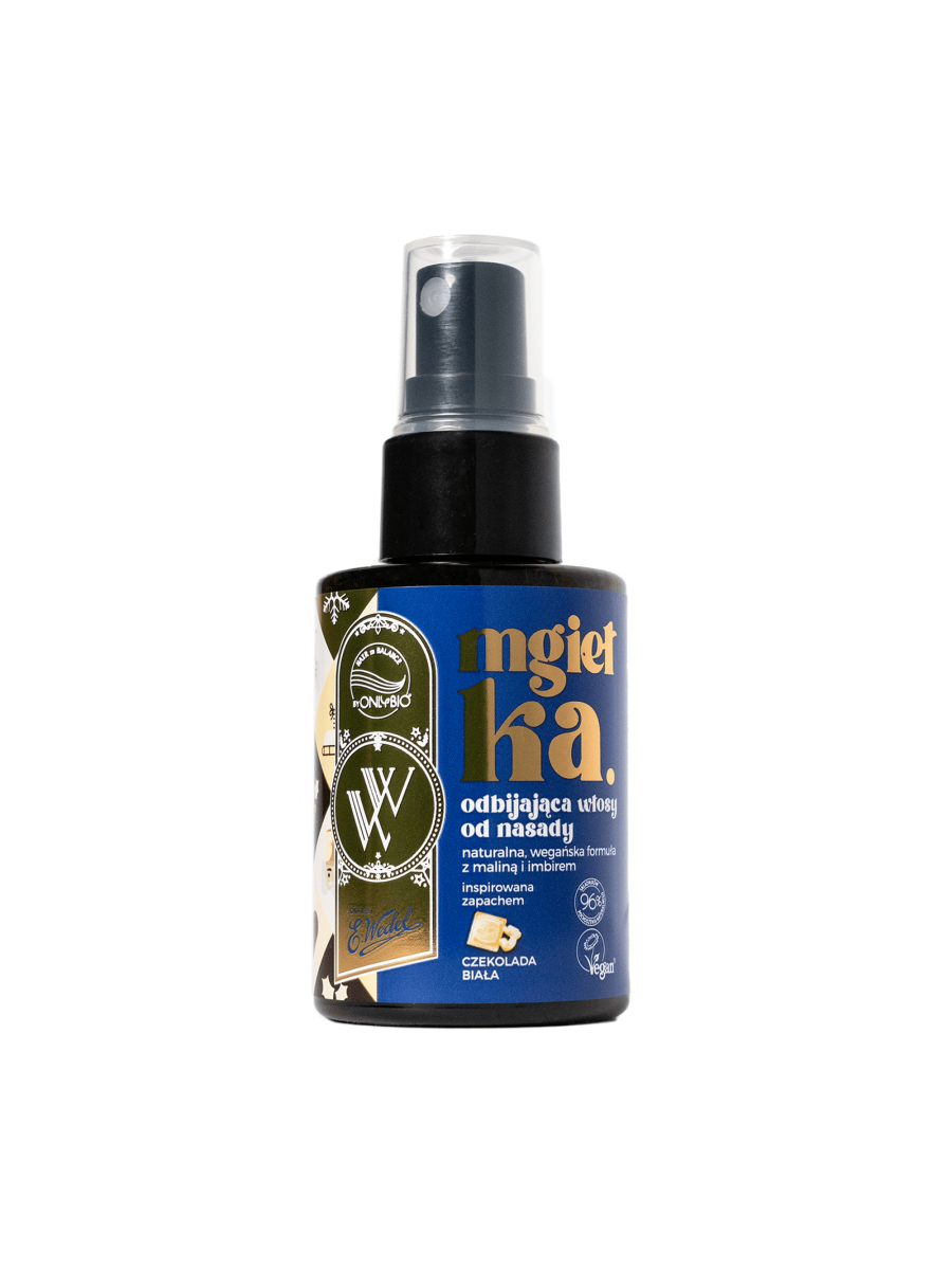 OnlyBio x Wedel Hair in Balance Mgiełka odbijająca włosy od nasady Czekolada Biała