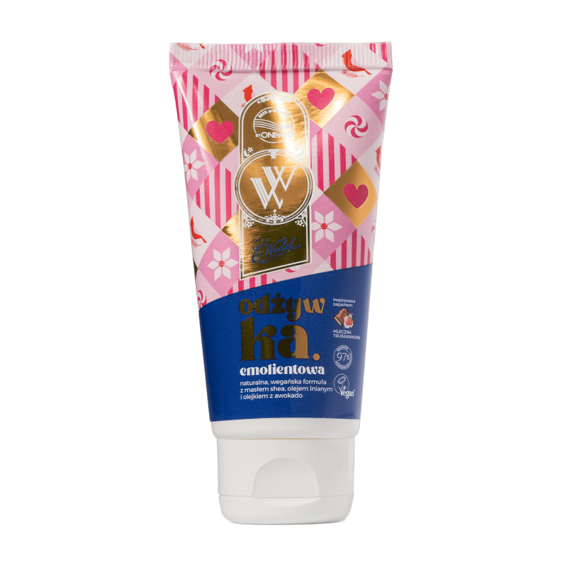 OnlyBio x Wedel Hair in Balance Odżywka emolientowa Czekolada Mleczna Truskawkowa