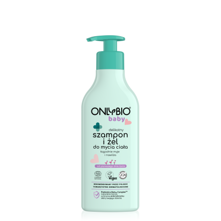 ONLYBIO Baby Delikatny szampon i żel do mycia ciała od pierwszego dnia życia 300ml