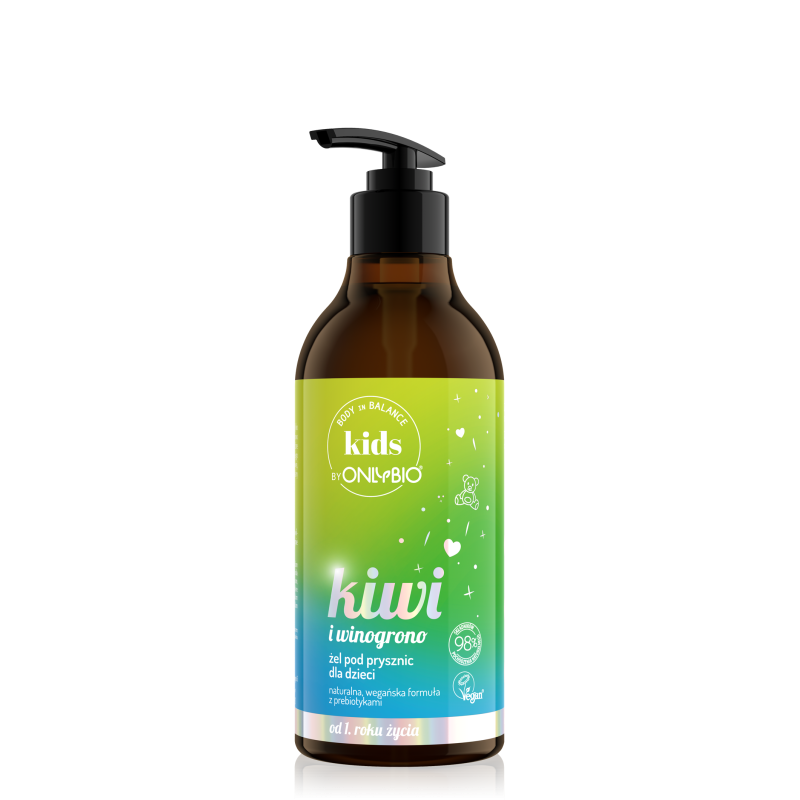 Body in Balance Kids by ONLYBIO Żel pod prysznic dla dzieci kiwi i winogrono 400ml