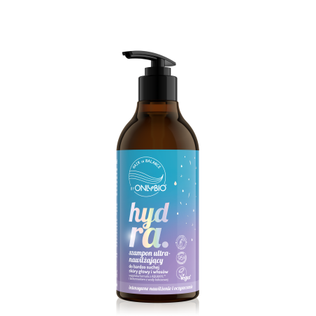Hair in Balance by ONLYBIO Hydra Szampon ultranawilżający do bardzo suchej skóry głowy i włosów, 400ml