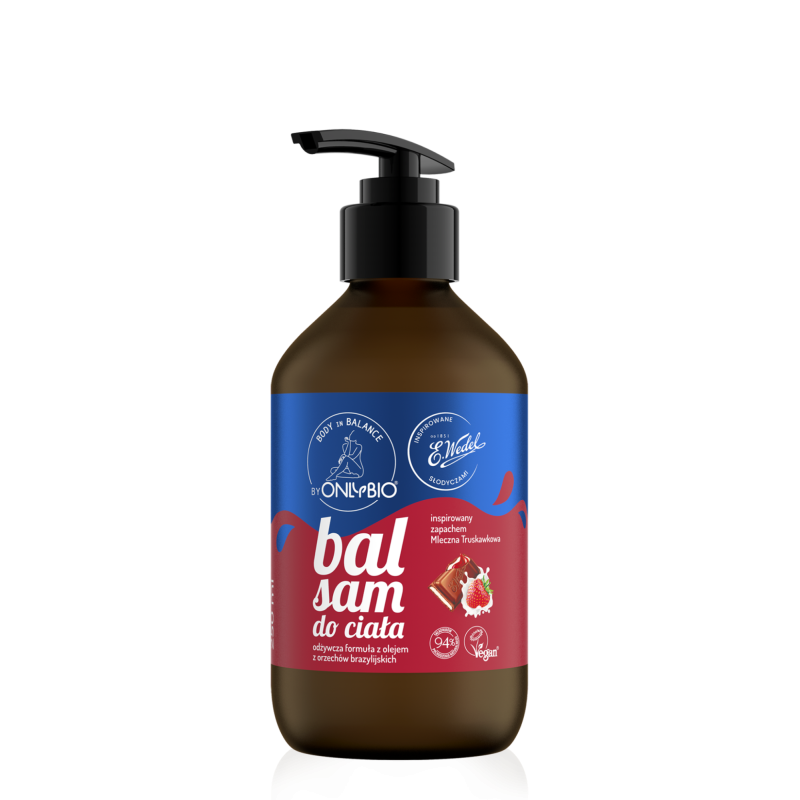 OnlyBio x Wedel Balsam do ciała inspirowany zapachem Mleczna Tuskawkowa 250ml