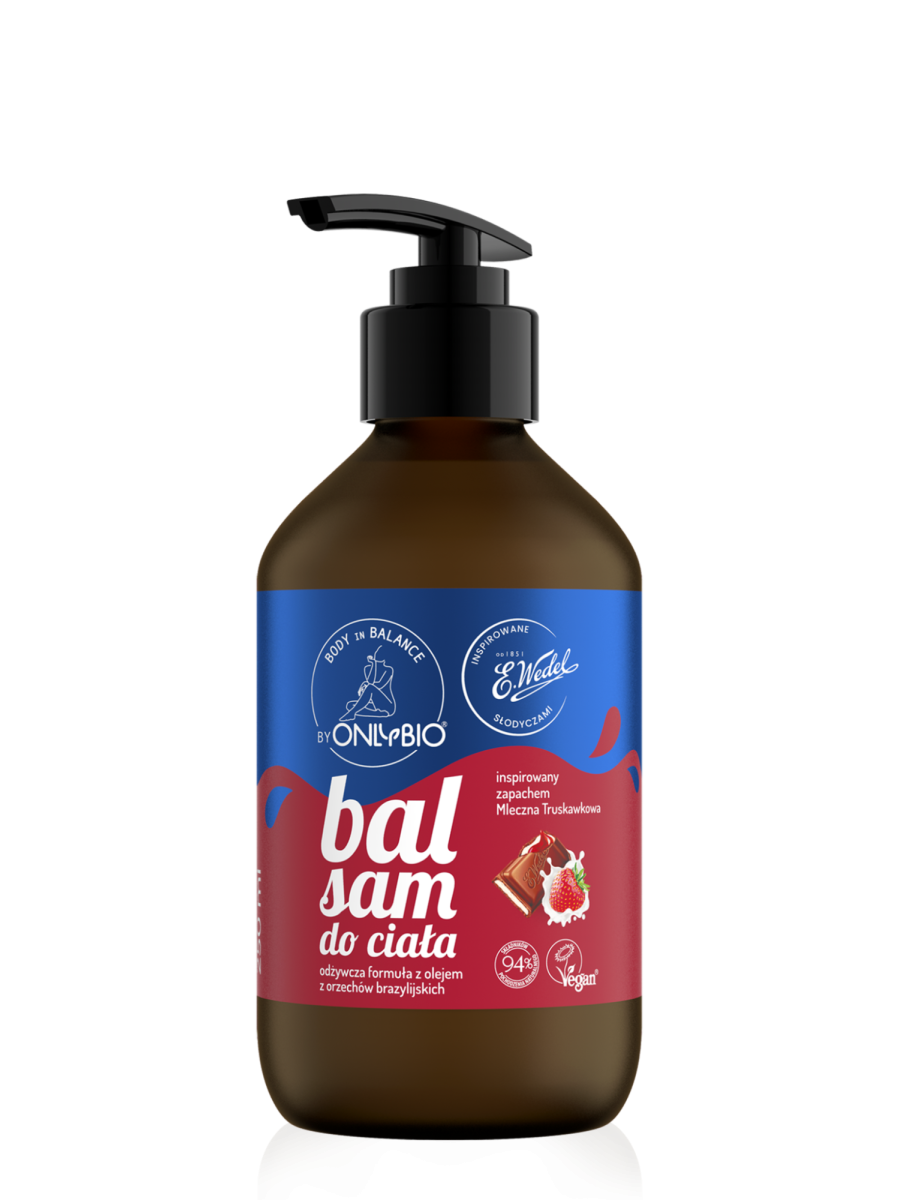 OnlyBio x Wedel Balsam do ciała inspirowany zapachem Mleczna Tuskawkowa 250ml
