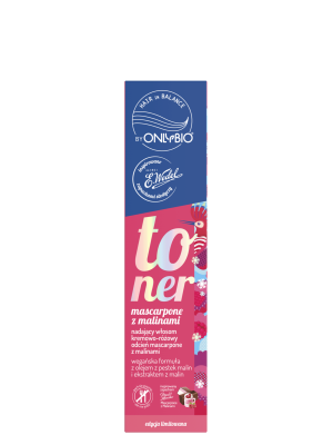 Hair in balance by OnlyBio x Wedel Toner Mascarpone z Malinami inspirowany zapachem Ptasie Mleczko Mascarpone z Malinami 100 ml