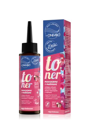 Hair in balance by OnlyBio x Wedel Toner Mascarpone z Malinami inspirowany zapachem Ptasie Mleczko Mascarpone z Malinami 100 ml