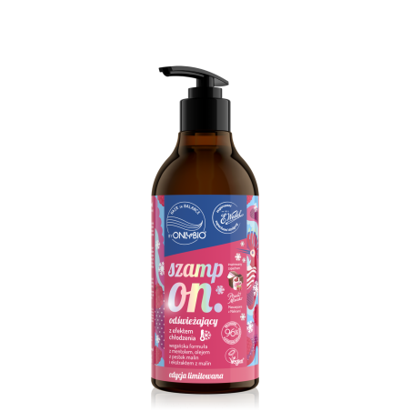 Hair in balance by OnlyBio x Wedel Szampon odświeżający inspirowany zapachem Ptasie Mleczko Mascarpone z Malinami 400 ml