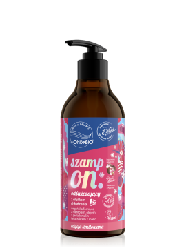 Hair in balance by OnlyBio x Wedel Szampon odświeżający inspirowany zapachem Ptasie Mleczko Mascarpone z Malinami 400 ml