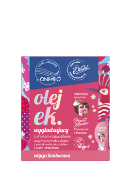 Hair in balance by OnlyBio x Wedel Olejek wygładzający inspirowany zapachem Ptasie Mleczko Mascarpone z Malinami 20 ml