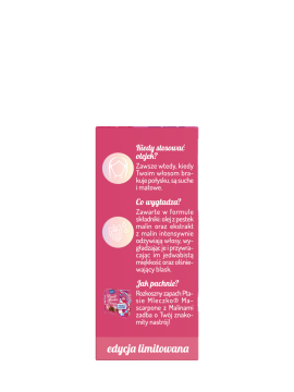 Hair in balance by OnlyBio x Wedel Olejek wygładzający inspirowany zapachem Ptasie Mleczko Mascarpone z Malinami 20 ml
