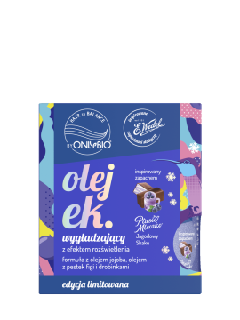 Hair in balance by OnlyBio x Wedel Olejek wygładzający inspirowany zapachem Ptasie Mleczko Jagodowy Shake 20 ml