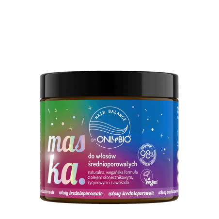 Hair in Balance by ONLYBIO Maska do włosów średnioporowatych 400 ml