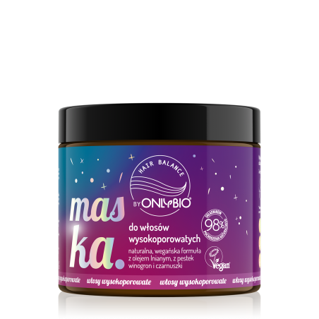 Hair in Balance by ONLYBIO Maska do włosów wysokoporowatych 400 ml