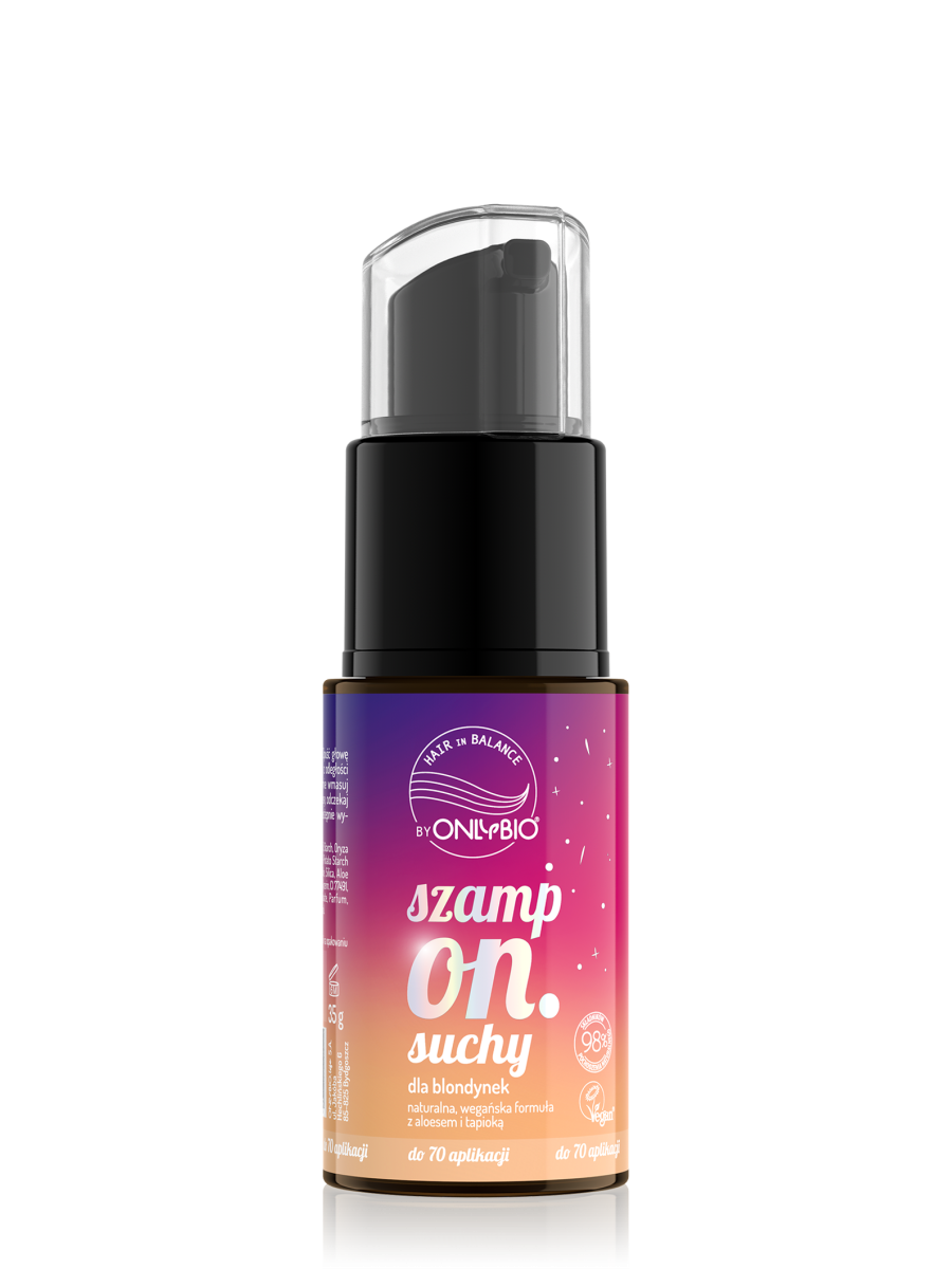 Hair in Balance by ONLYBIO Suchy szampon dla blondynek 35g