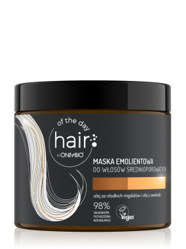 Hair of the day by ONLYBIO Maska emolientowa do włosów średnioporowatych 400ml