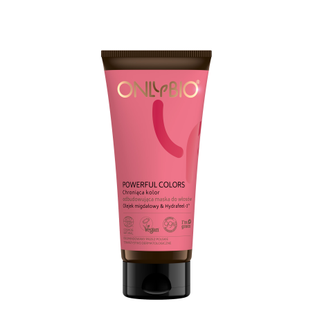 ONLYBIO Powerful Colors Chroniąca kolor odbudowująca maska do włosów TUBA 200 ml