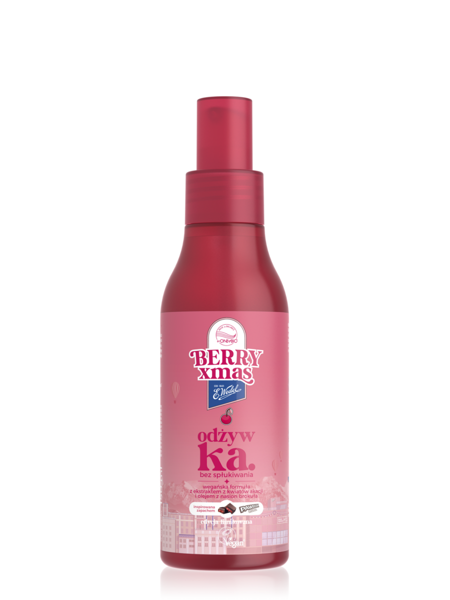 OnlyBio x E. Wedel Hair in Balance Odżywka bez spłukiwania inspirowana zapachem pawełek wiśniowy, 150 ml