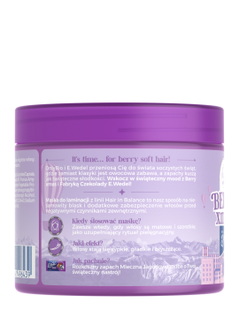 OnlyBio x E. Wedel Hair in Balance Maska do laminacji włosów inspirowana zapachem czekolada mleczna jagodowa, 200 ml