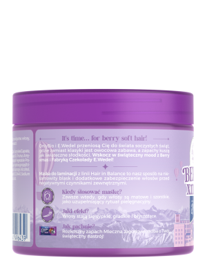 OnlyBio x E. Wedel Hair in Balance Maska do laminacji włosów inspirowana zapachem czekolada mleczna jagodowa, 200 ml
