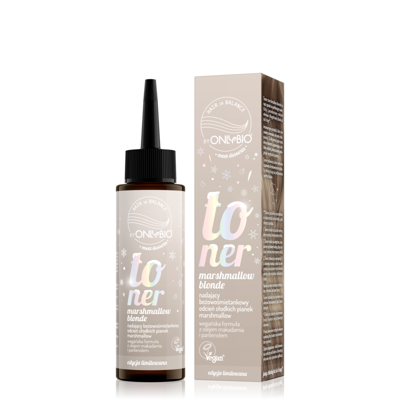 Hair in Balance by ONLYBIO Toner Marshmallow blonde wersja świąteczna, 100 ml