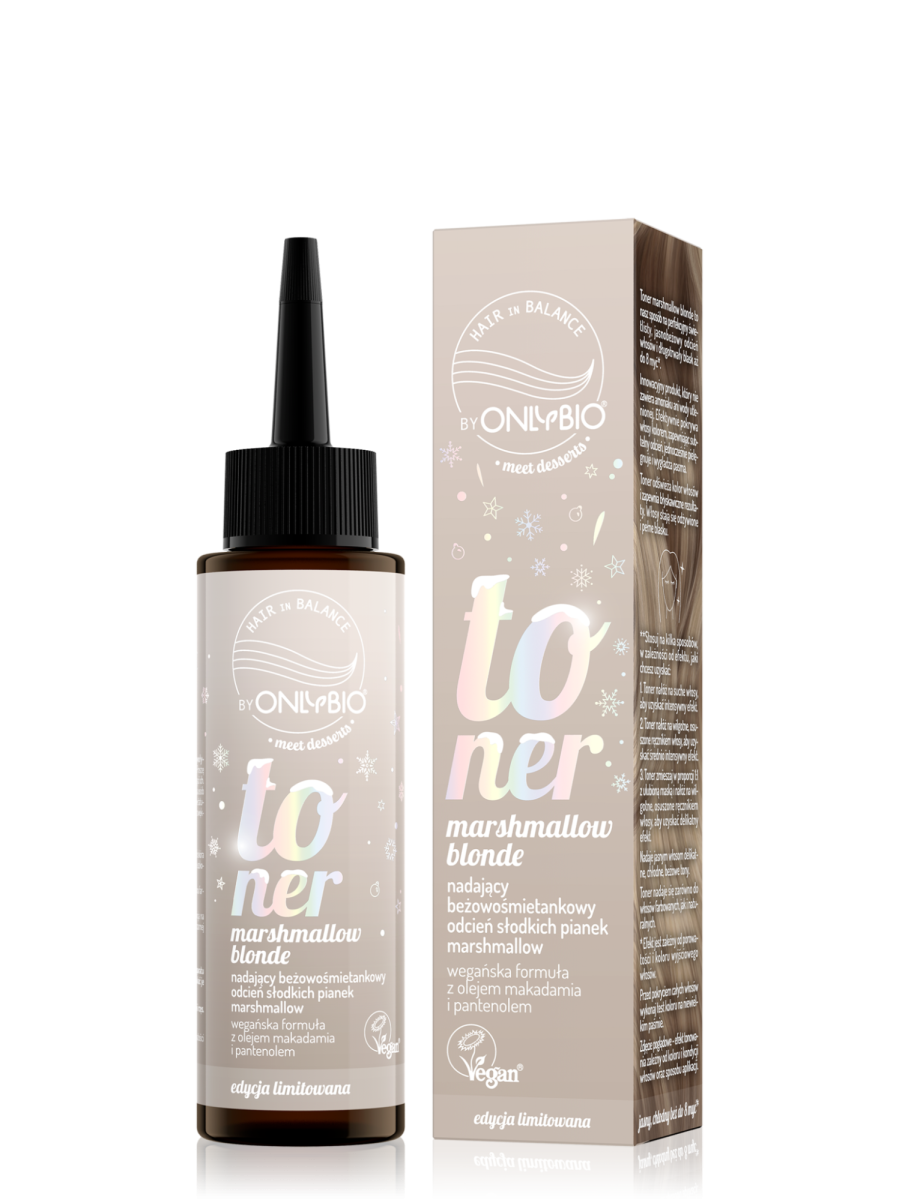 Hair in Balance by ONLYBIO Toner Marshmallow blonde wersja świąteczna, 100 ml