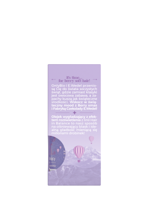 OnlyBio x E. Wedel Hair in Balance Olejek wygładzający z efektem rozświetlenia inspirowany zapachem czekolada jagodowa 20ml