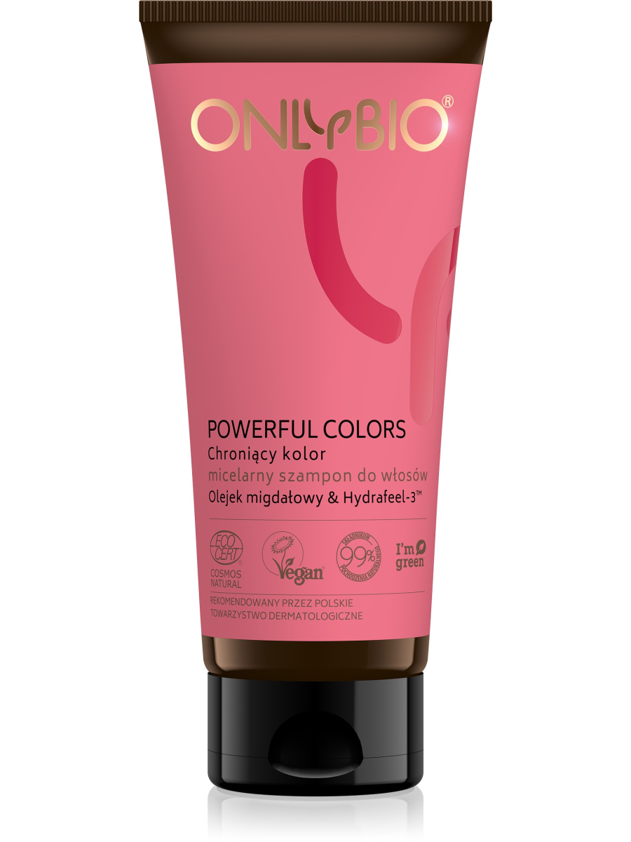 ONLYBIO Powerful Colors Chroniący kolor micelarny szampon do włosów TUBA 200 ml