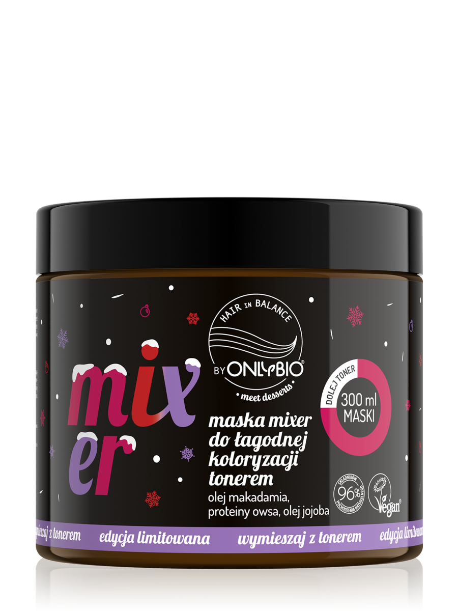 Hair in Balance by ONLYBIO Maska mixer, wersja świąteczna 300 ml