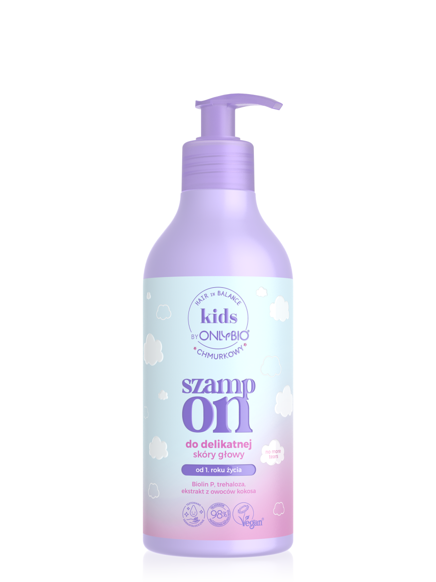 Hair in Balance Kids by ONLYBIO Chmurkowy szampon do delikatnej skóry głowy 400 ml