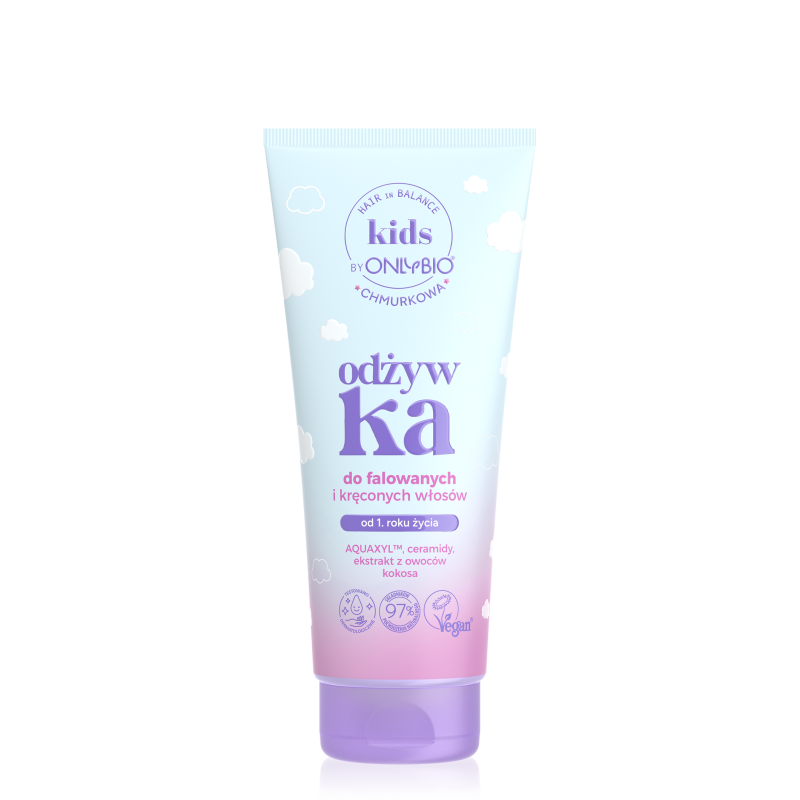 Hair in Balance Kids by ONLYBIO Chmurkowa odżywka do falowanych i kręconych włosów 200 ml