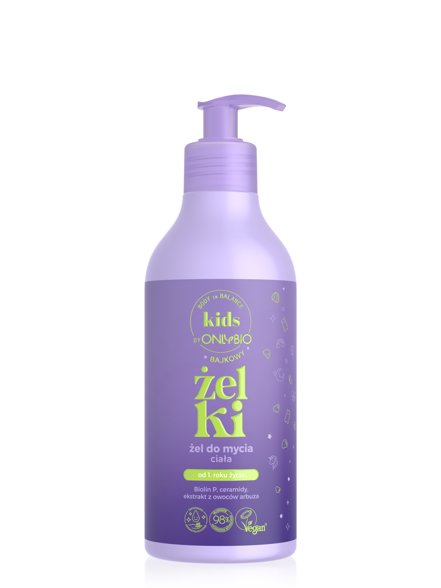 Body in Balance Kids by ONLYBIO Żelki, bajkowy żel do mycia ciała 400 ml