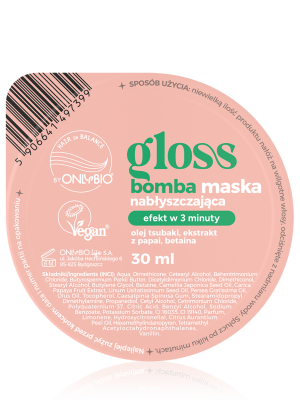 Hair in Balance by ONLYBIO Gloss bomba maska nabłyszczająca 30ml