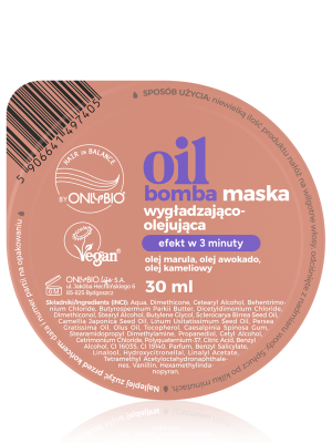 Hair in Balance by ONLYBIO Oil bomba maska wygładzająco-olejująca 30ml