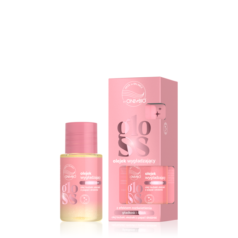Hair in Balance by ONLYBIO Gloss Olejek wygładzajacy z efektem rozświetlenia 20ml