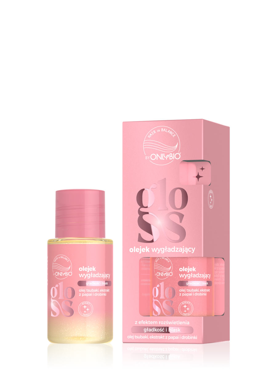 Hair in Balance by ONLYBIO Gloss Olejek wygładzajacy z efektem rozświetlenia 20ml