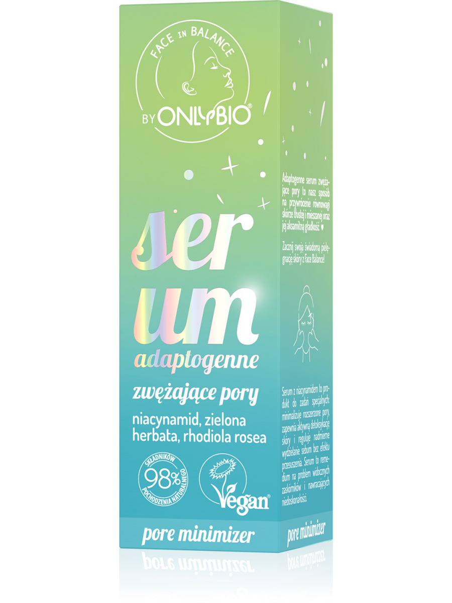 ONLYBIO Face in Balance Serum do twarzy adaptogenne zwężające pory 30 ml