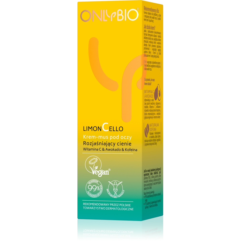 ONLYBIO Limoncello Krem-mus pod oczy rozjaśniający cienie 15ml