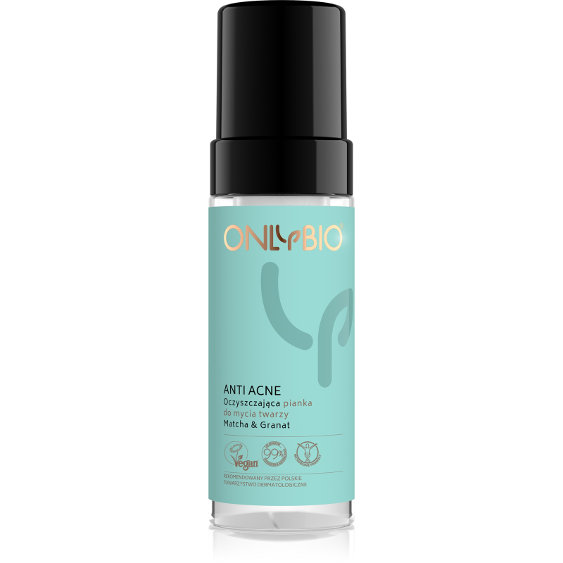 ONLYBIO Anti Acne Oczyszczająca pianka do mycia twarzy Matcha & Granat 150ml