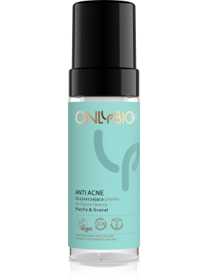 ONLYBIO Anti Acne Oczyszczająca pianka do mycia twarzy Matcha & Granat 150ml